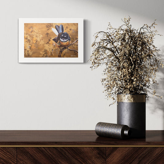 Piwakawaka's Golden Dance - Open Edition Print