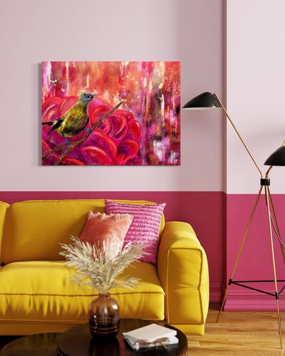 Bellbird's Rose - Large painting