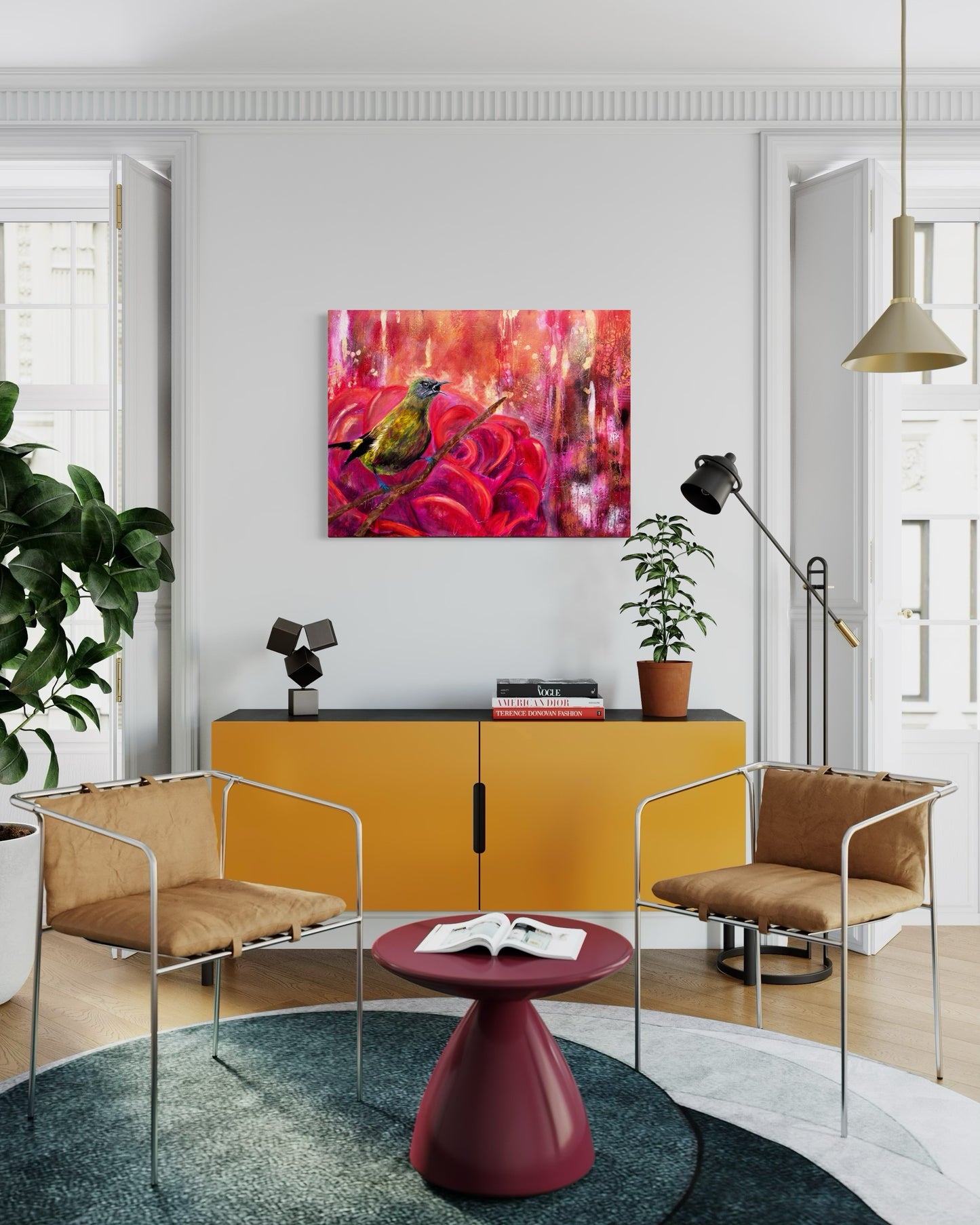 Bellbird's Rose - Large painting