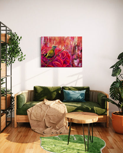 Bellbird's Rose - Large painting