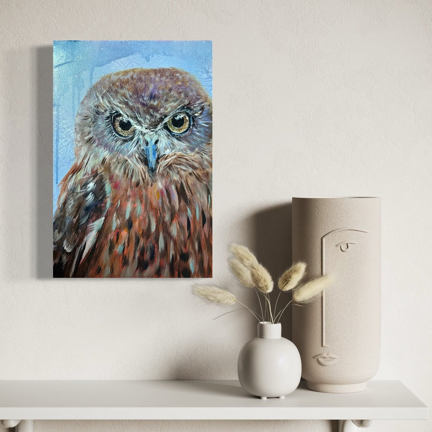 Mini - Guardian in the Blue – Ruru/Morepork