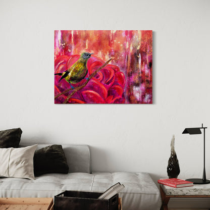 Bellbird's Rose - Large painting