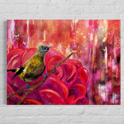 Bellbird's Rose - Large painting