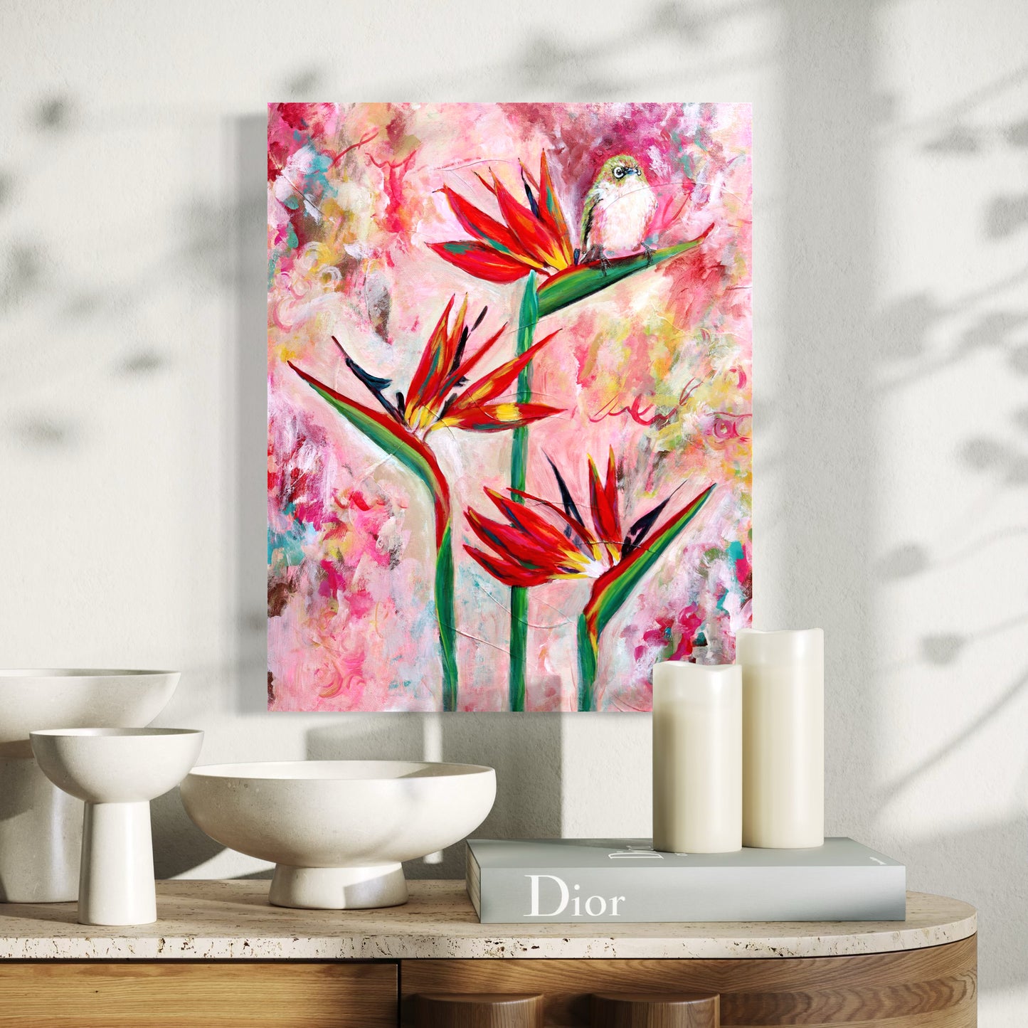 Bird on Paradise - Waxeye - Petals & Wings Series