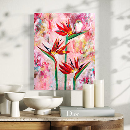 Bird on Paradise - Waxeye - Petals & Wings Series