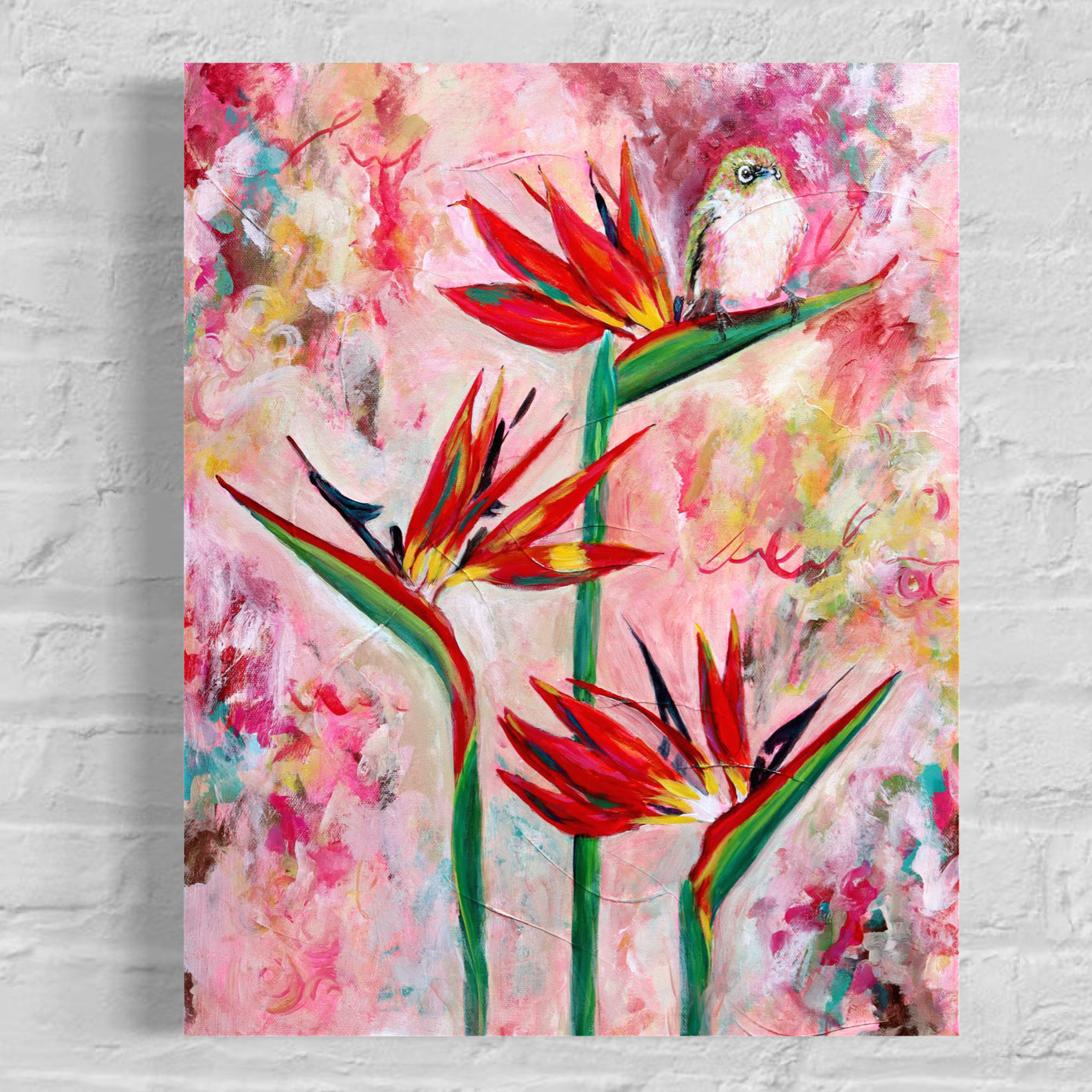 Bird on Paradise - Waxeye - Petals & Wings Series