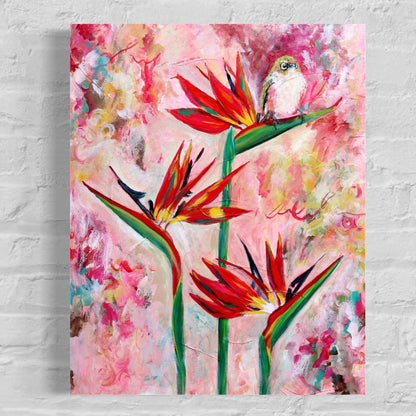 Bird on Paradise - Waxeye - Petals & Wings Series