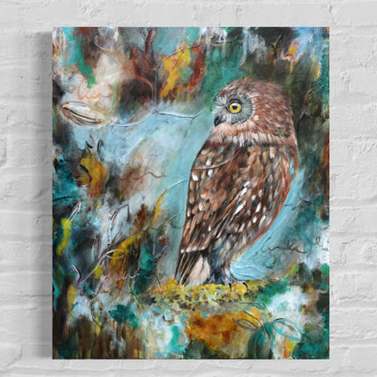 Keeper of the Fire - Ruru - Feathers & Foliage