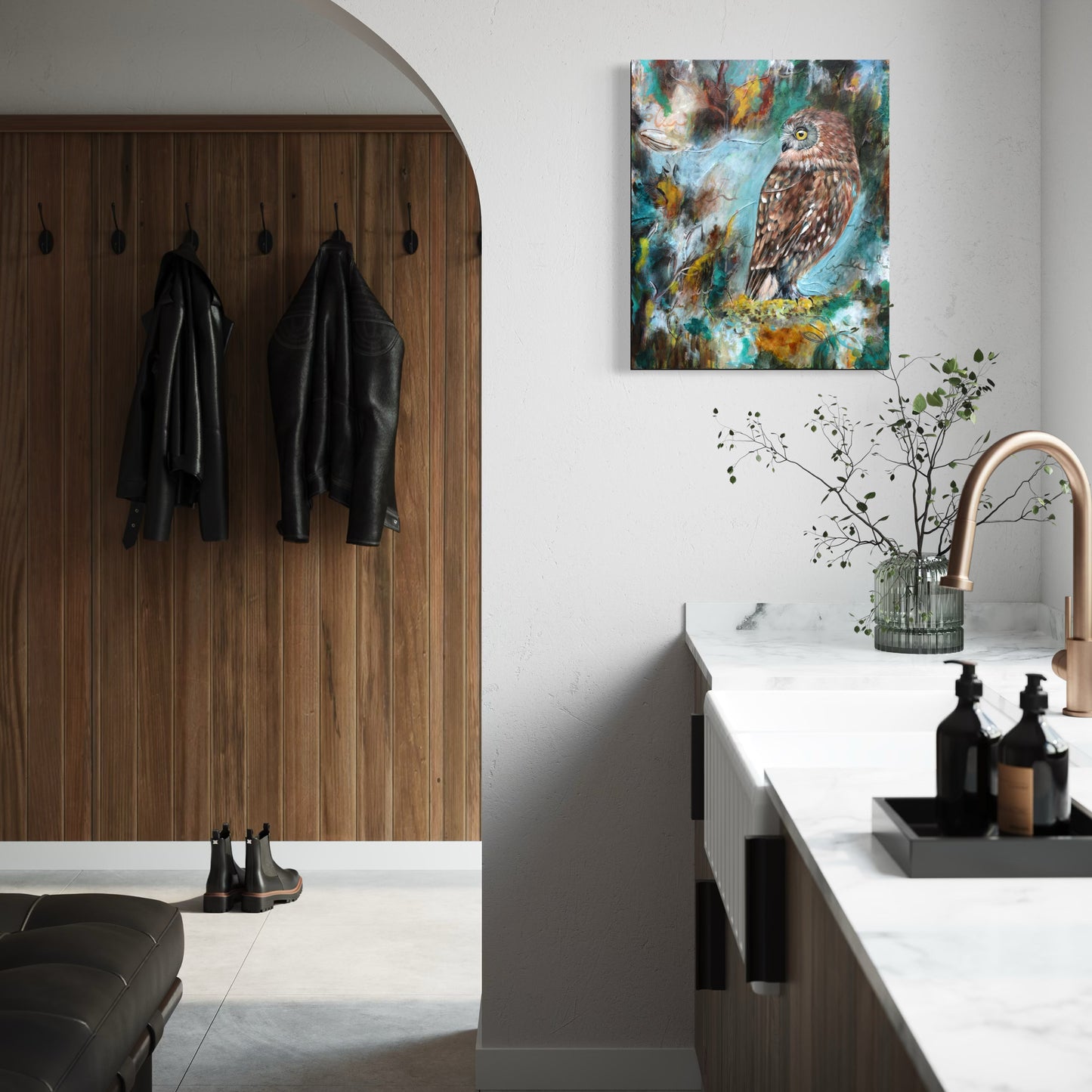 Keeper of the Fire - Ruru - Feathers & Foliage