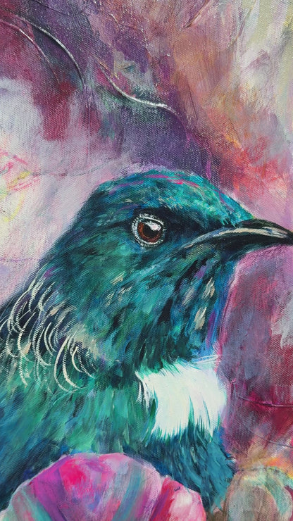 Whole World - Tui, Bellbird, Piwakawaka - Petals & Wings